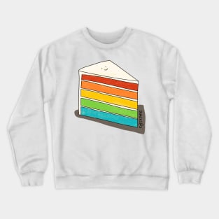 A slice of rainbow cake Crewneck Sweatshirt